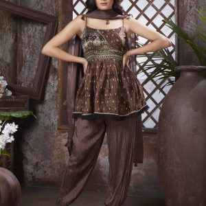 Viscos Satin with Afgani chinon