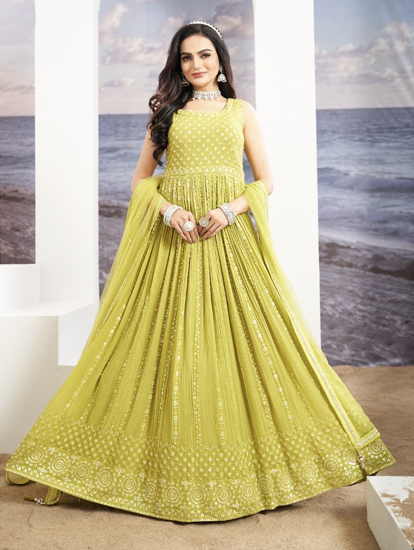 green floral dress casual Parrot Green Satin Shirt Dress – Lakhina Couture